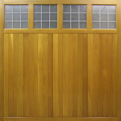 cedar door ashbourne vertical timber up and over garage door with window panel sections