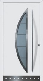 Hormann ThermoSafe Entrance Door - Style 42, semi-circle glass