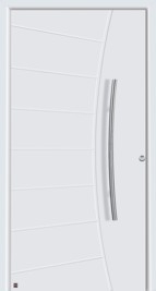 hormann style 556 plain white front door with ribbed design