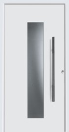 Hormann ThermoSafe White Entrance Door - Style 650, stainless steel strip