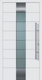 Hormann ThermoSafe White Entrance Door - Style 659, horizontal ribbed zone 