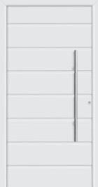 Hormann ThermoSafe White Entrance Door - Style 861, horizontally ribbed 