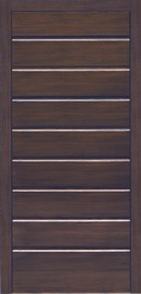 Silvelox Timber Entrance Door - OLD, horizontal ribbed design full length