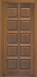Silvelox TOP entrance door with square panelled timber designs