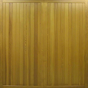 Cedar Doors - Heathersage - Traditional Boarded timber up and over door