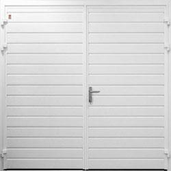 Carteck standard ribbed horizontal side hinged garage door