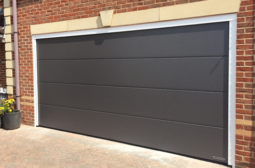 Hormann double width sectional garage door 