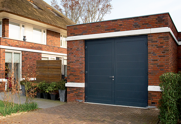 Hormann Insulated Side Hinged Garage Door in Anthracite 