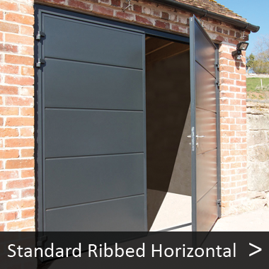 Standard Ribbed Horizontal - Carteck Side Hinged Garage Doors