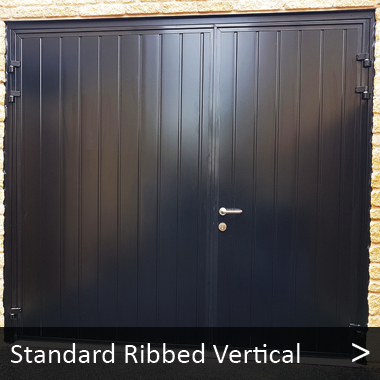Standard Ribbed Vertical - Carteck Side Hinged Garage Doors 
